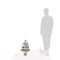 24 Inch Tabletop Pine Christmas Tree with Burlap Base Rustic Holiday Decor